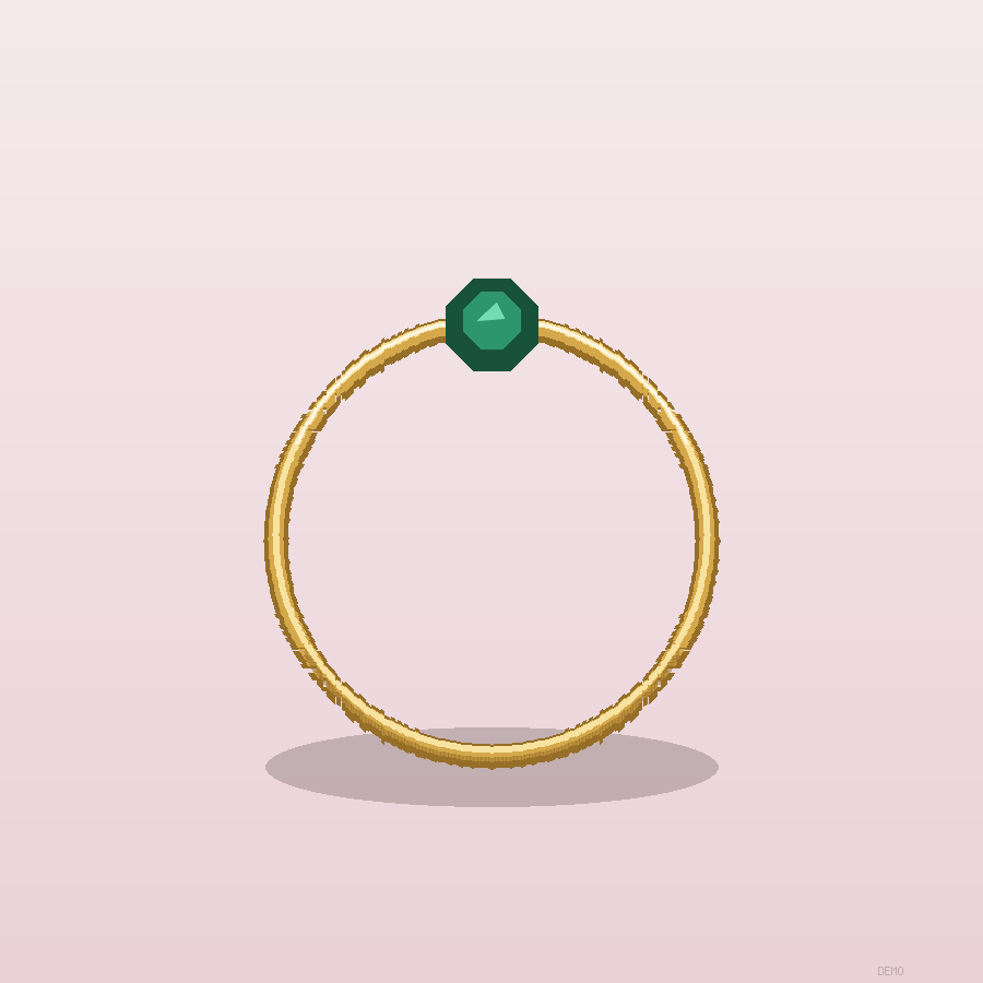 Bague Émeraude Pierre Verte