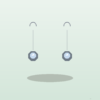 Boucles Goutte Cristal Or blanc