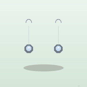 Boucles Goutte Cristal Or blanc