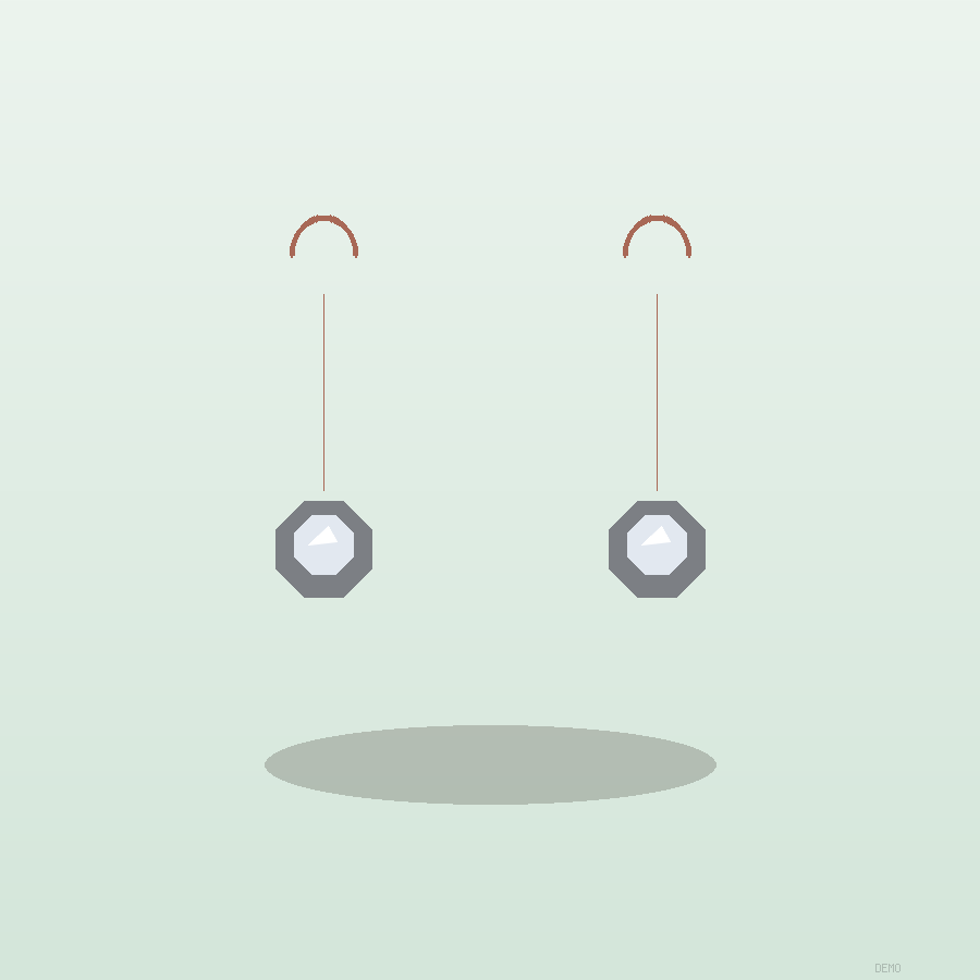 Boucles Pendantes Lune Or rose