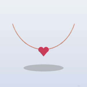 Collier Pendentif Cœur Or rose