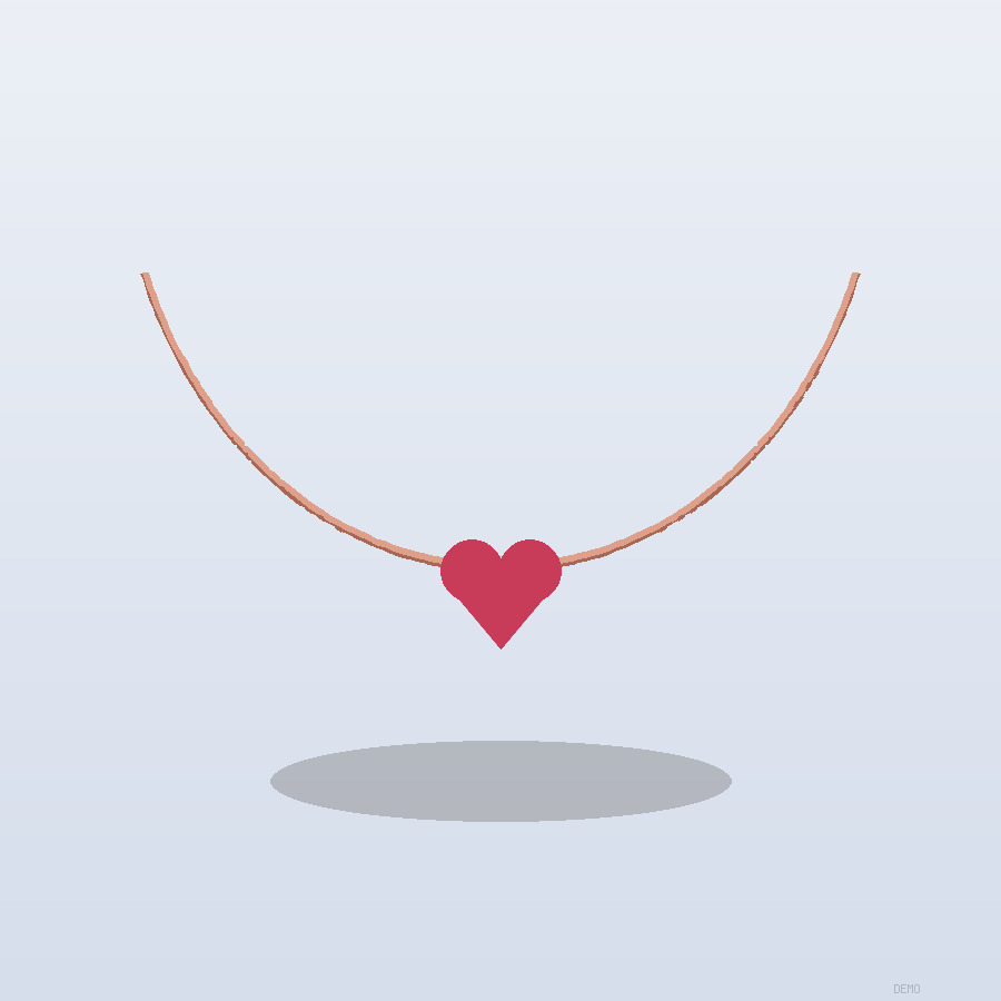 Collier Pendentif Cœur Or rose