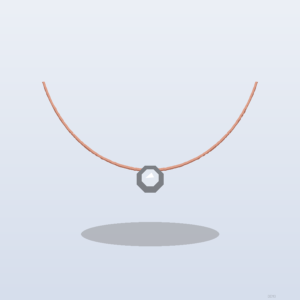 Collier Pierre de Lune Or rose
